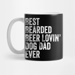 Mens Best Bearded Beer Lovin Dog Dad TShirt Pet Lover Owner Gift Mug